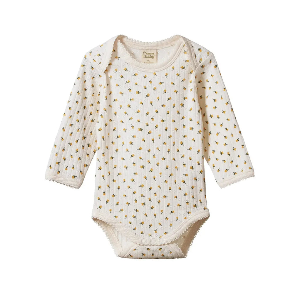 Nature Baby | Pointelle Long Sleeve Bodysuit| Nature Baby|  Long Way Home