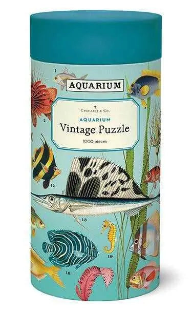 Aquarium 1000 Piece Vintage Puzzle Cavallini & Co Long Way Home