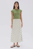 Isola Stripe Skirt | Pandan/Antique White| Assembly Label|  Long Way Home