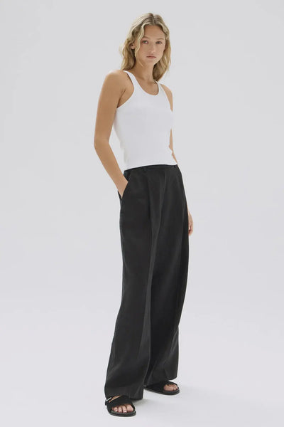 Aria Linen Pant | Black| Assembly Label|  Long Way Home