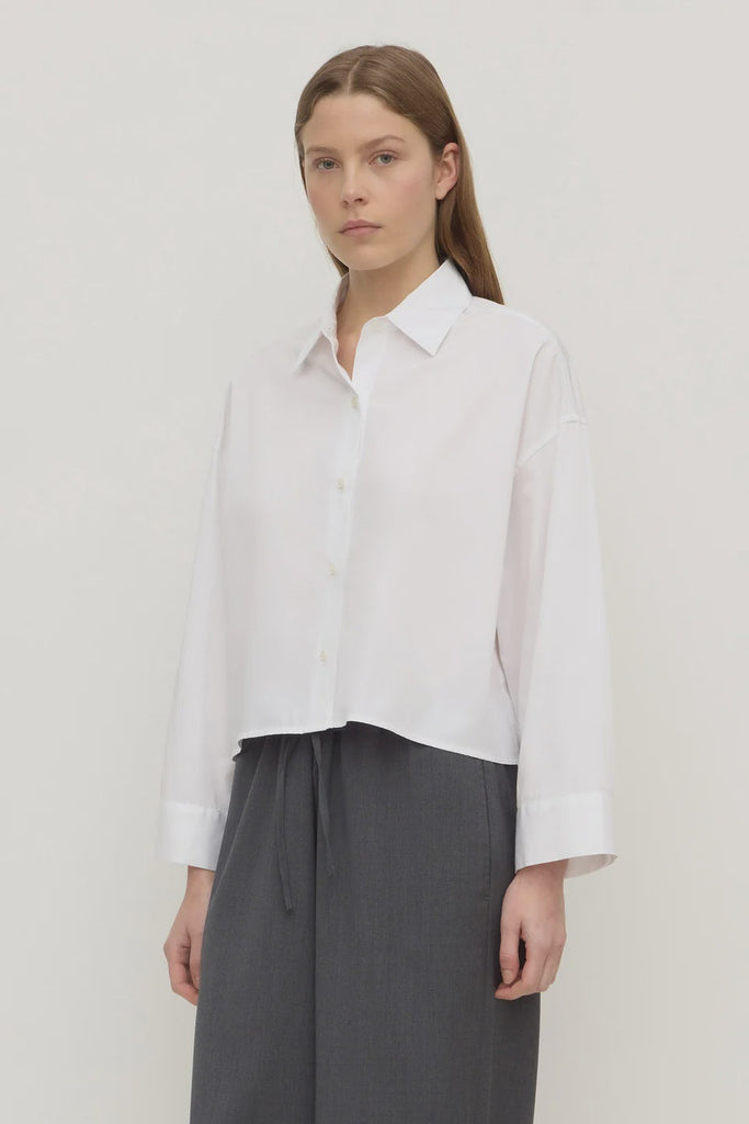 Assembly Label | Aurora Cropped Cotton Poplin Shirt | White| Product vendor