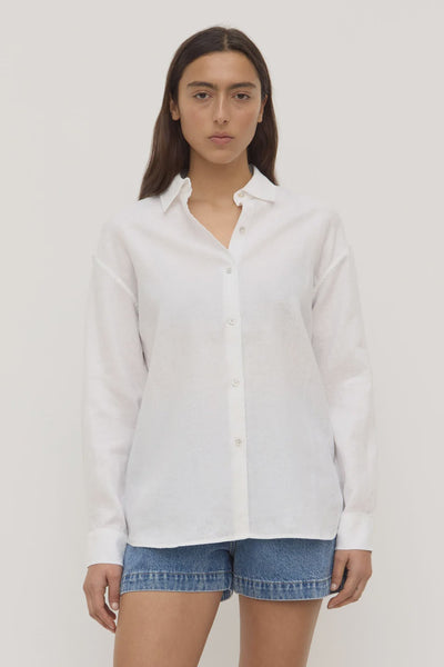 Assembly Label | Everyday Womens Linen Long Sleeve Shirt | White| Product vendor