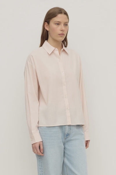 Assembly Label | Frankie Cotton Long Sleeve Shirt | Soft Rose| Product vendor