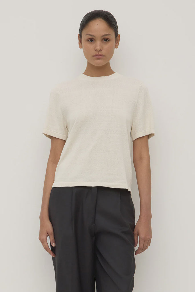Assembly Label | June Silk Knit Tee | Cream| Product vendor