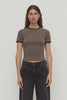 Assembly Label | Kourt Contrast Bind Tee | Bark/Black| Product vendor