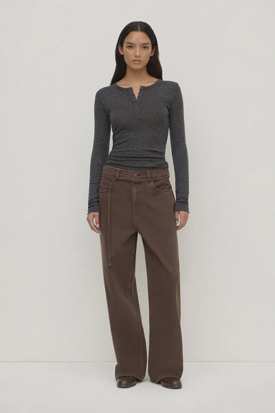 Assembly Label | Nora Merino Wool Henley | Charcoal Marle| Product vendor