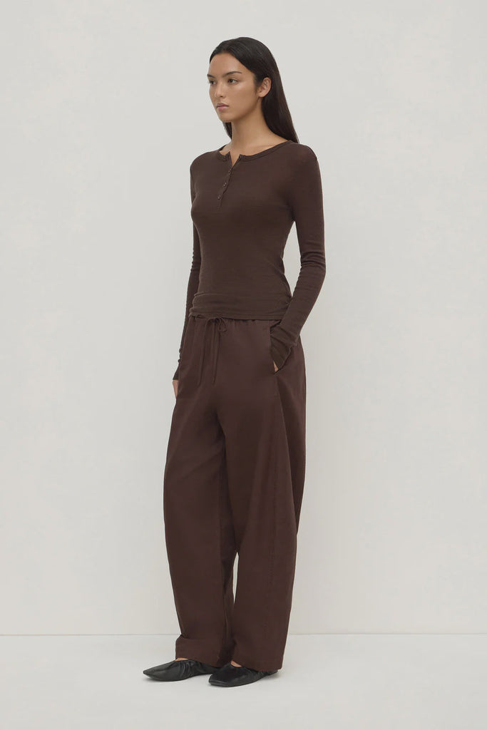 Assembly Label | Nora Merino Wool Henley | Ganache| Product vendor