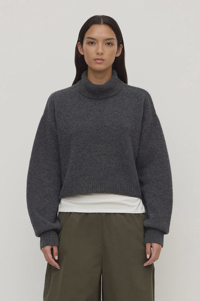 Assembly Label | Paris Wool Cashmere Knit Turtleneck | Charcoal Marle| Product vendor