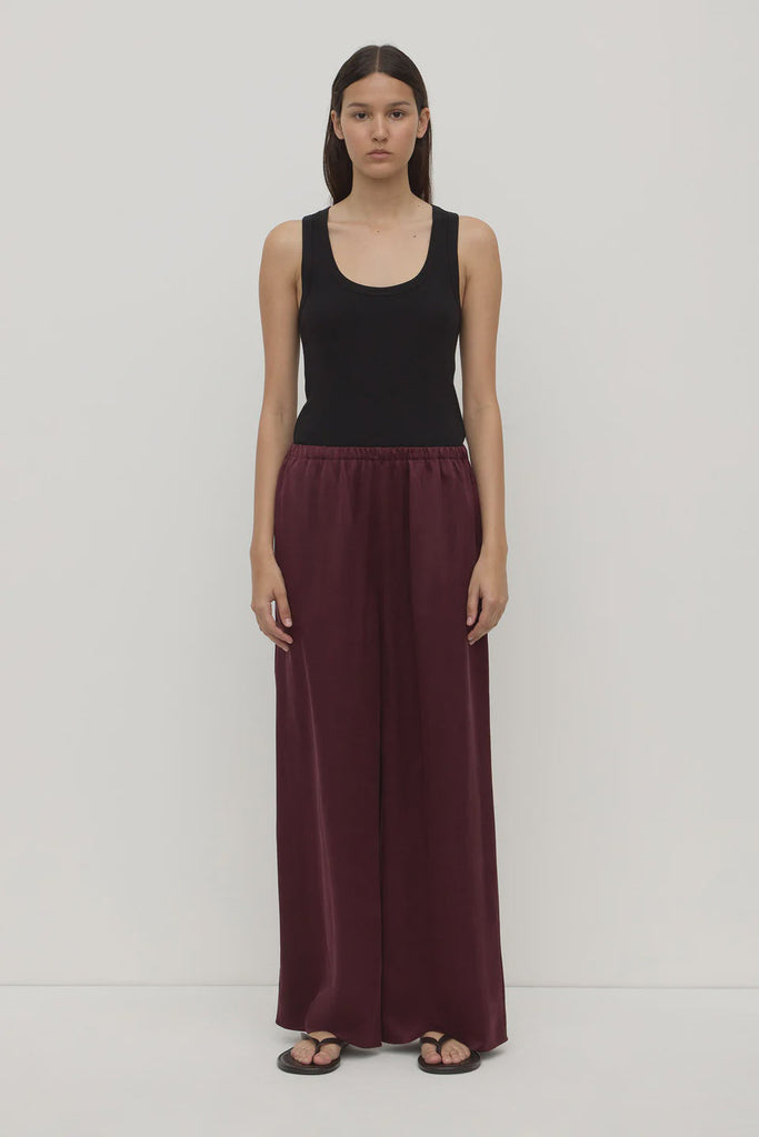 Assembly Label | Pippa Silk Pant | Merlot| Product vendor