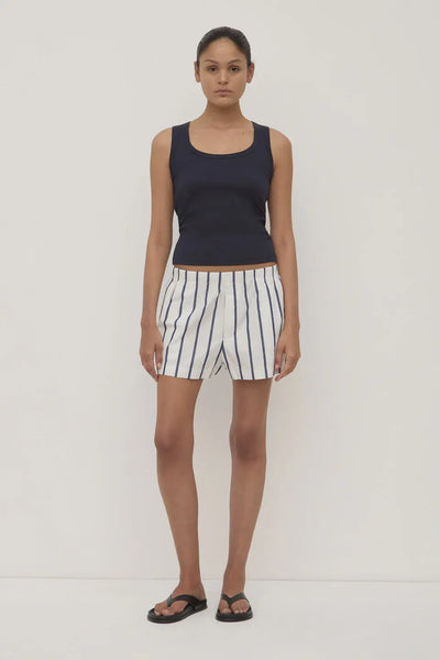 Assembly Label | Robyn Scoop Neck Rib Tank | True Navy| Product vendor