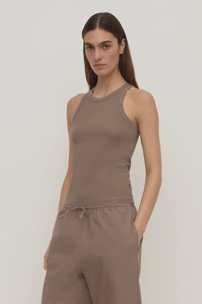 Assembly Label | Tabitha Rib Tank | Dark Sand| Product vendor