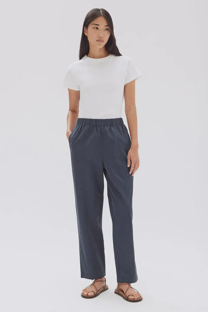 Bria Pant | True Navy| Assembly Label|  Long Way Home