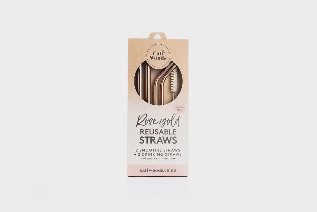 CaliWoods | Rose Gold Reusable Straws Pack CaliWoods Long Way Home