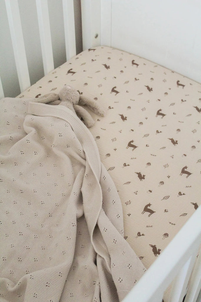 Over The Dandelions | Fitted Cot Sheet - Long Way Home