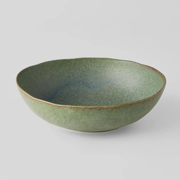 Green Fade | Large Oval Bowl| Made In Japan|  Long Way Home