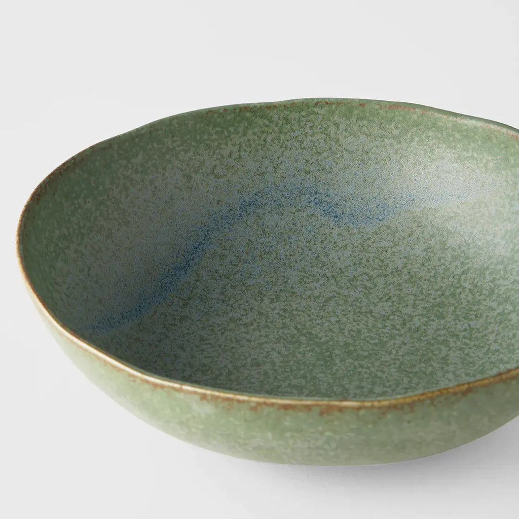 Green Fade | Large Oval Bowl| Made In Japan|  Long Way Home