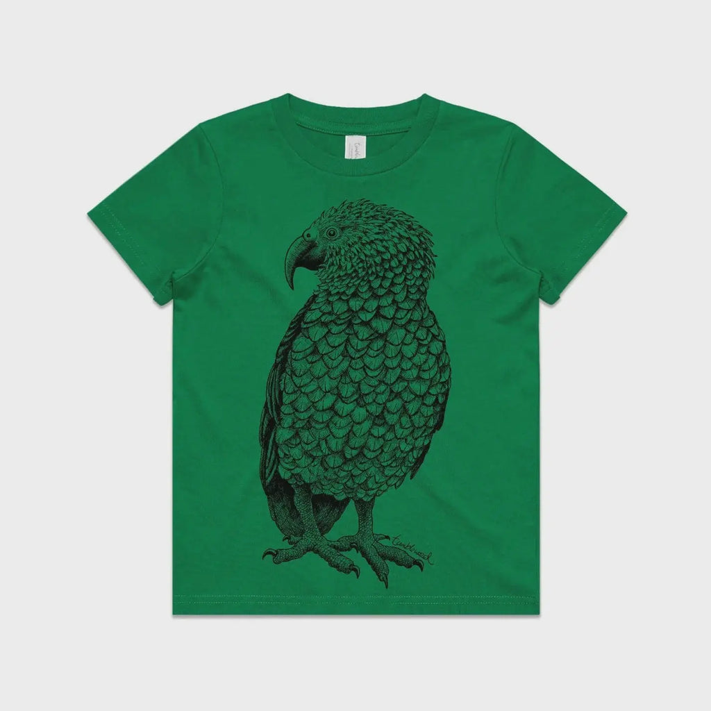 Kids Kea T-Shirt | Green Tumbleweed Long Way Home