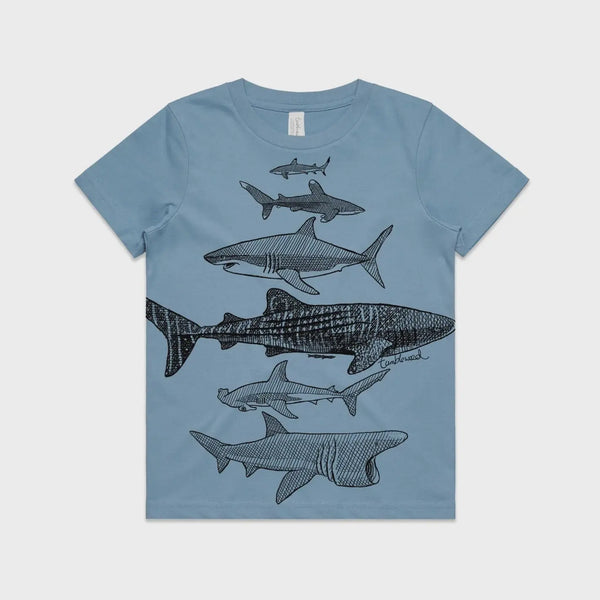 Kids Shark T-Shirt | Blue Tumbleweed Long Way Home