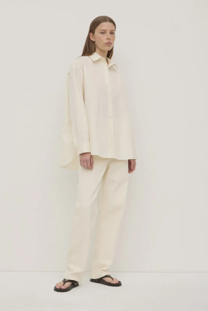 Marigold Poplin Long Sleeve Shirt | Butter| Product vendor