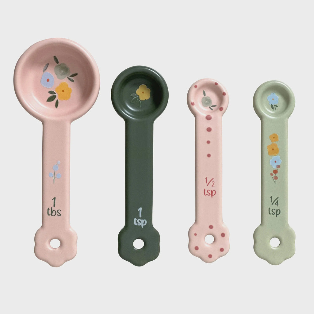 Measuring Spoons Set of 4 | Flower Market| Robert Gordon|  Long Way Home