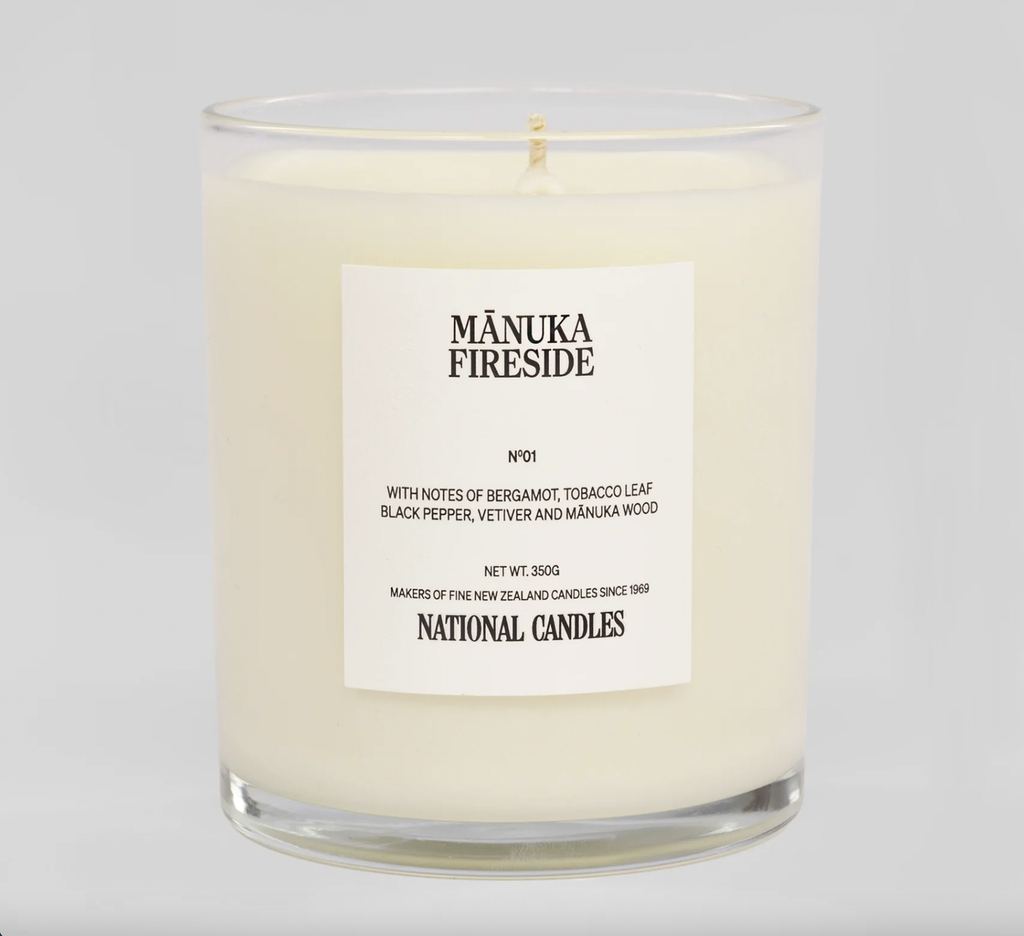 National Candles | Mānuka Fireside Soy Candle| Product vendor
