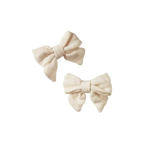 Nature Baby | Bow Hair Clips 2 Pack | Natural Crinkle| Nature Baby|  Long Way Home