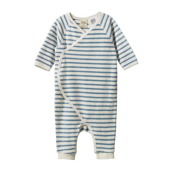 Nature Baby | Kimono Stretch & Grow Terry | Powder Blue Sailor Stripe| Product vendor
