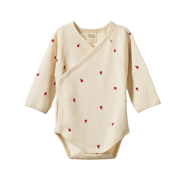 Nature Baby | Long Sleeve Kimono Bodysuit | Radish Print| Product vendor