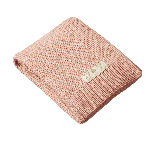Nature Baby | Merino Knit Bassinet Blanket | Rose Dust| Product vendor