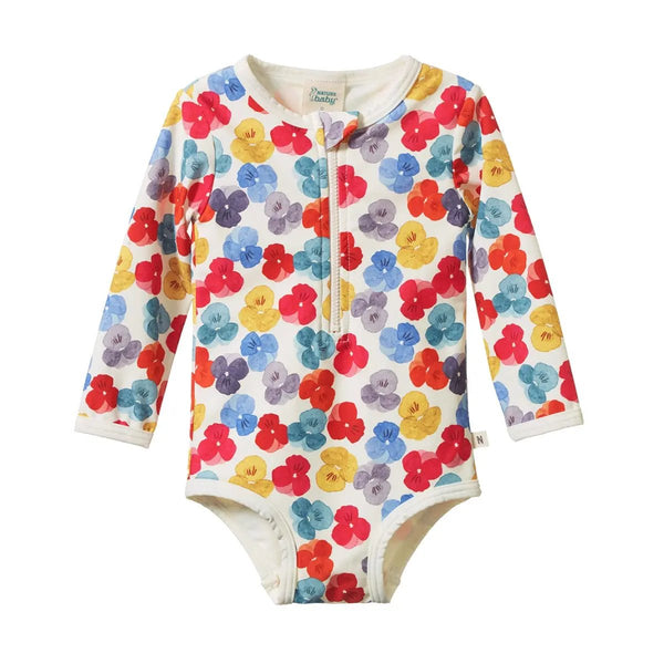 Nature Baby | One Piece Bathing Swimsuit | Painted Delphine Print| Product vendor