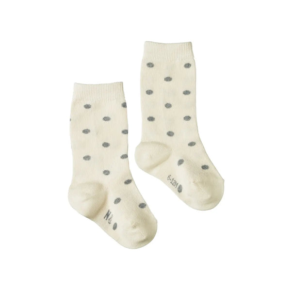 Nature Baby | Organic Cotton Socks | Grey Polka Dot| Product vendor