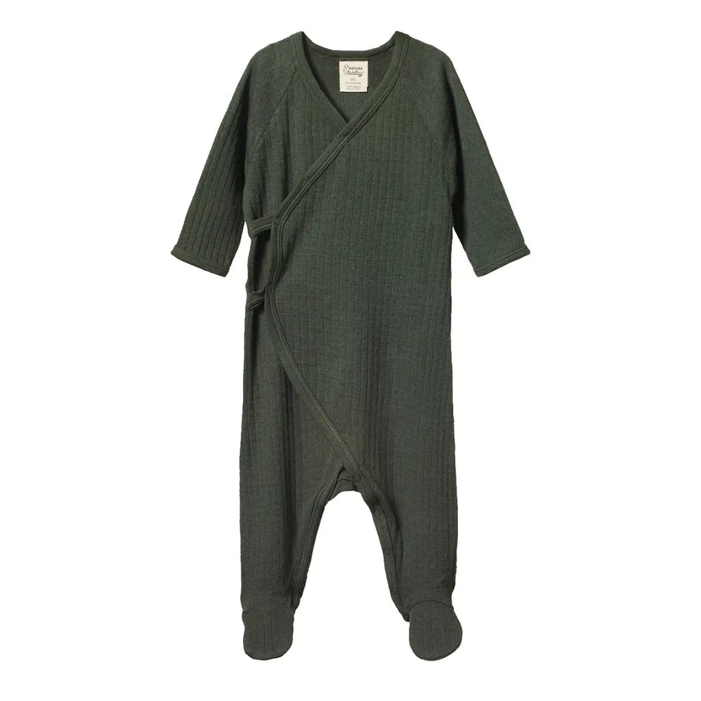 Nature Baby | Pointelle Merino Kimono Stretch & Grow| Nature Baby|  Long Way Home