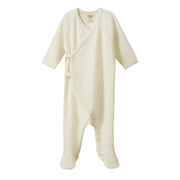 Nature Baby | Pointelle Merino Kimono Stretch & Grow | Natural| Product vendor