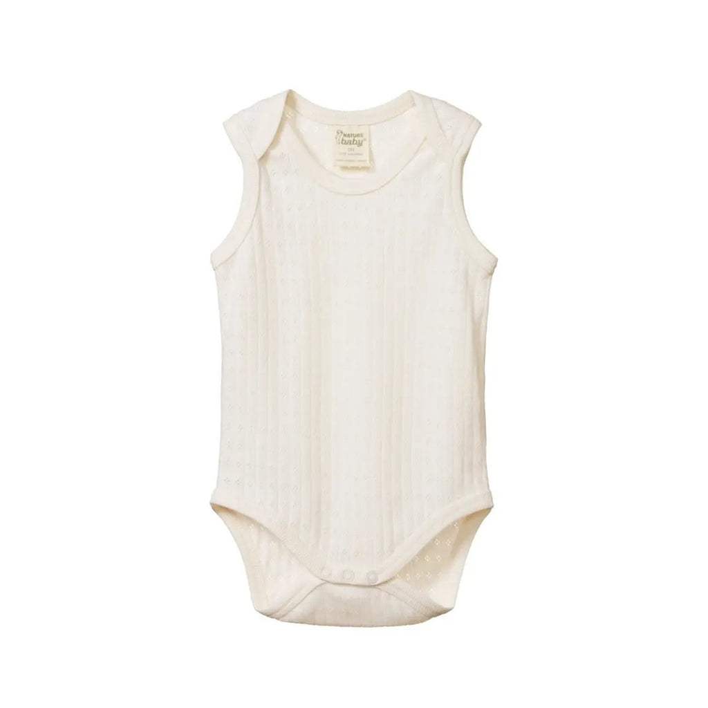 Nature Baby | Pointelle Singlet Bodysuit | Natural| Product vendor