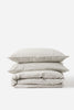 Pinstripe Linen Duvet | Pepper/Chalk| Product vendor