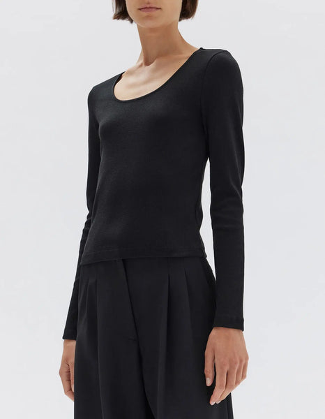 Rita Scoop Neck Knit Long Sleeve Top| Assembly Label|  Long Way Home