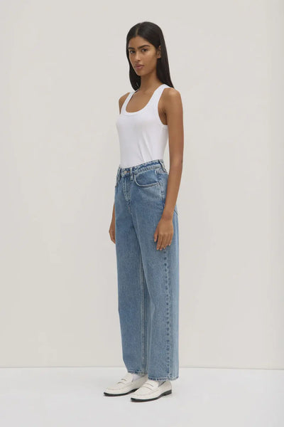 Robyn Scoop Neck Rib Tank | White| Product vendor