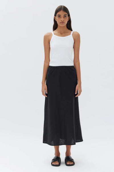 Stella Linen Bias Skirt - Long Way Home