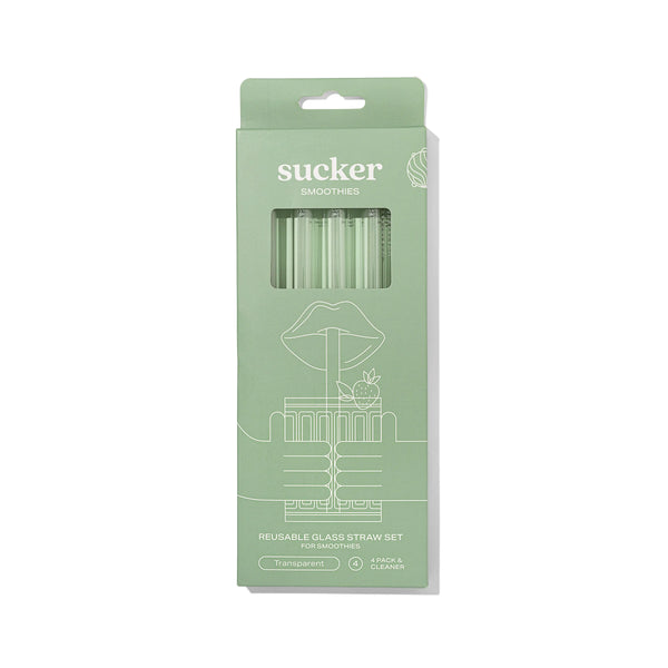 Sucker NZ | Glass Smoothie Straws | Pack of 4 Sucker NZ Long Way Home