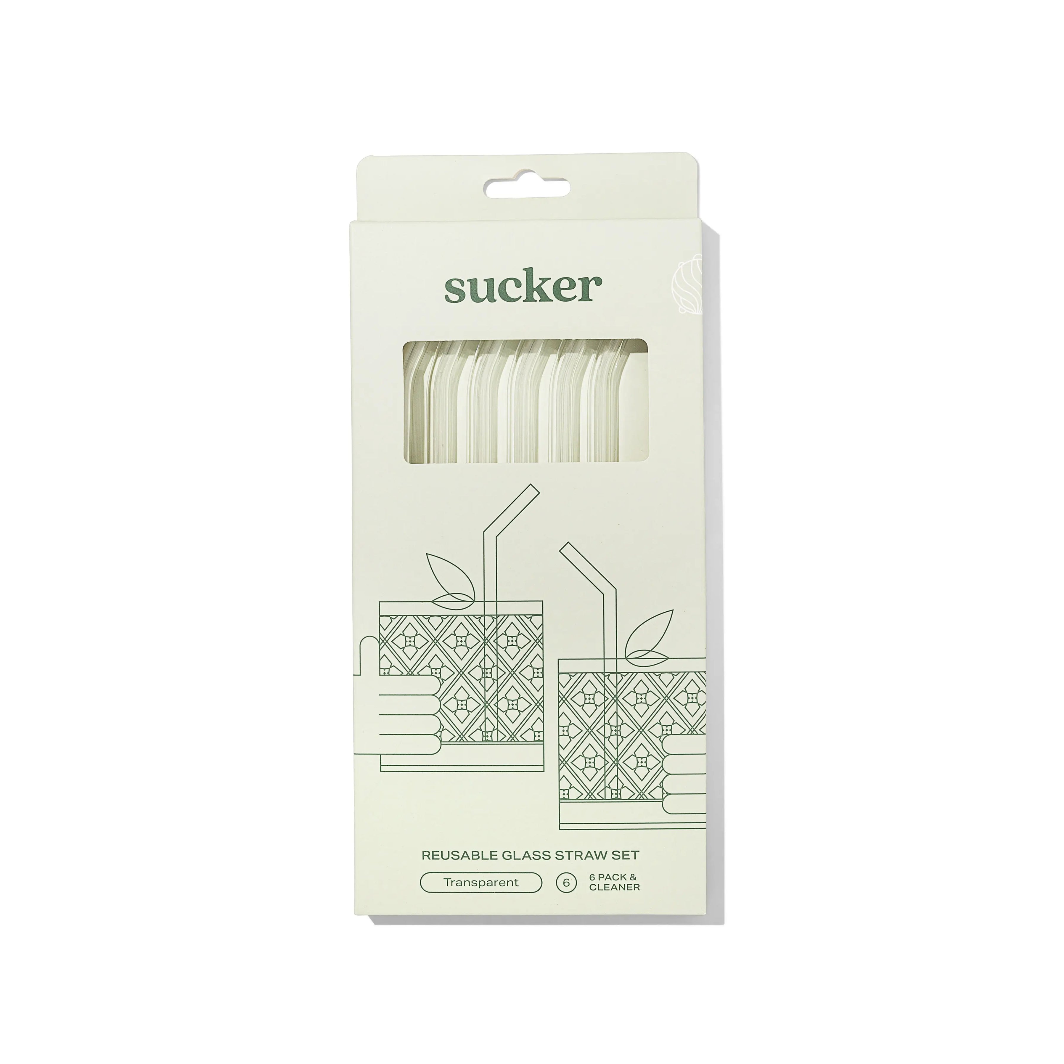 Sucker NZ Glass Straws Pack of 6 | Shop Sucker Glass Straws Online ...
