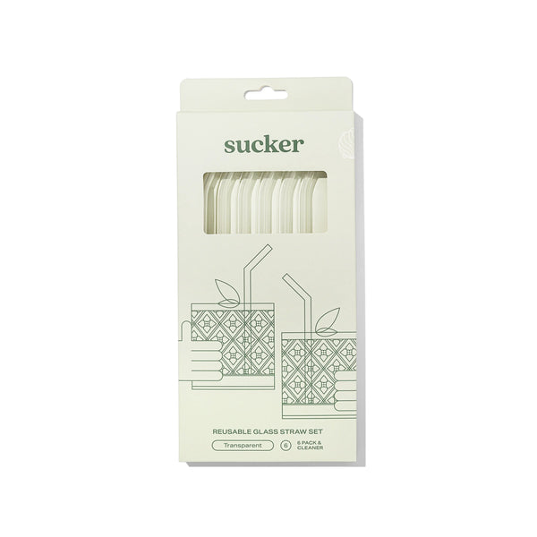 Sucker NZ | Glass Straws | Pack of 6 Sucker NZ Long Way Home