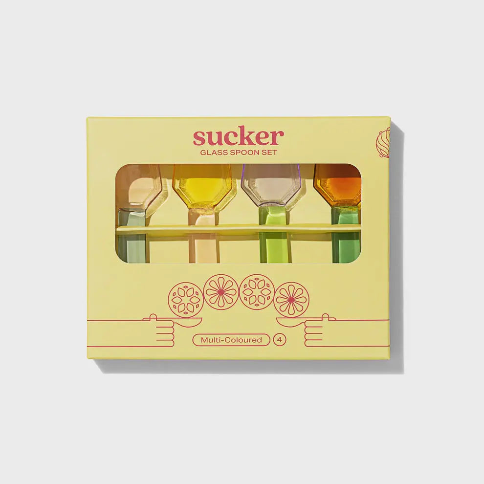 Sucker NZ | Glass Spoon Set | Multi-colour| Product vendor