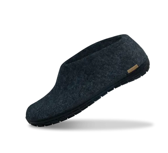 The Black Rubber Shoe Slipper | Denim| Glerups|  Long Way Home