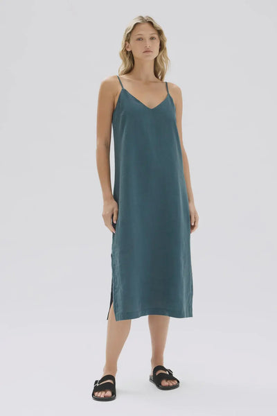 Vallory Linen Slip Dress| Assembly Label|  Long Way Home