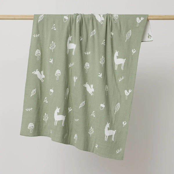 Woodland Organic Cotton Blanket| Over The Dandelions|  Long Way Home