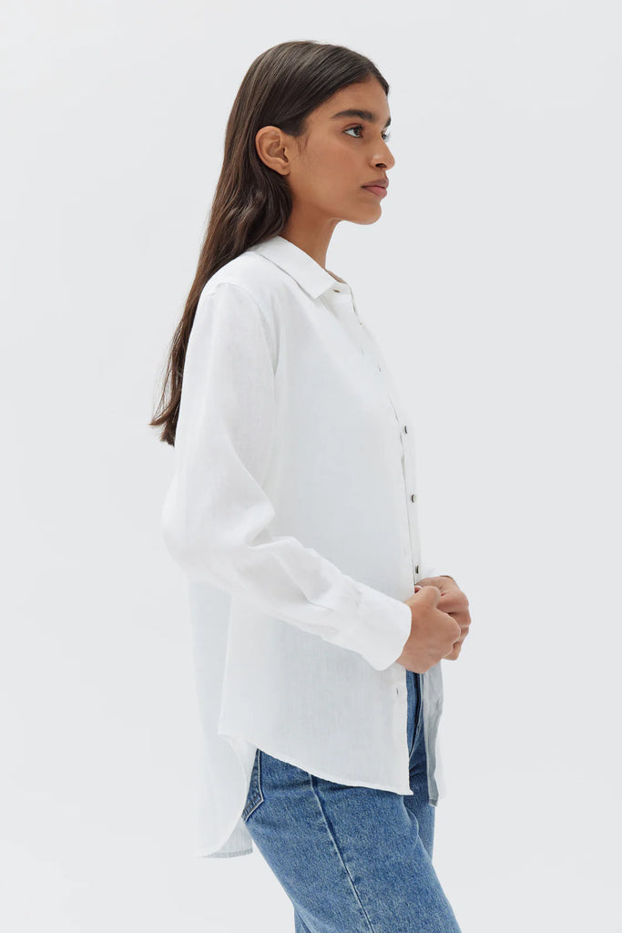 Xander Long Sleeve Shirt | White - Long Way Home