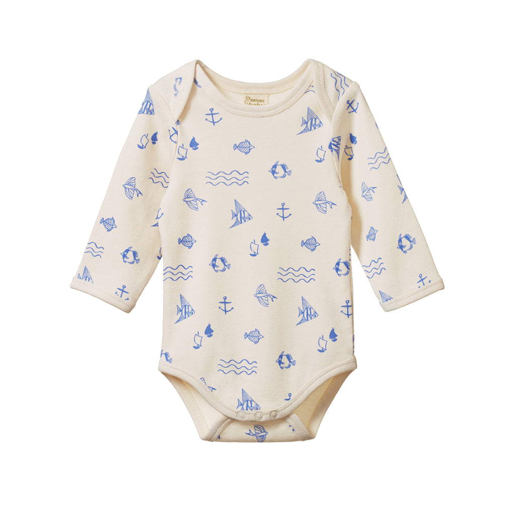 Nature Baby | Cotton Long Sleeve Bodysuit - Long Way Home