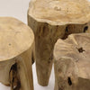 Crusoe Teak Tooth Side Table Hawthorne Collections Long Way Home