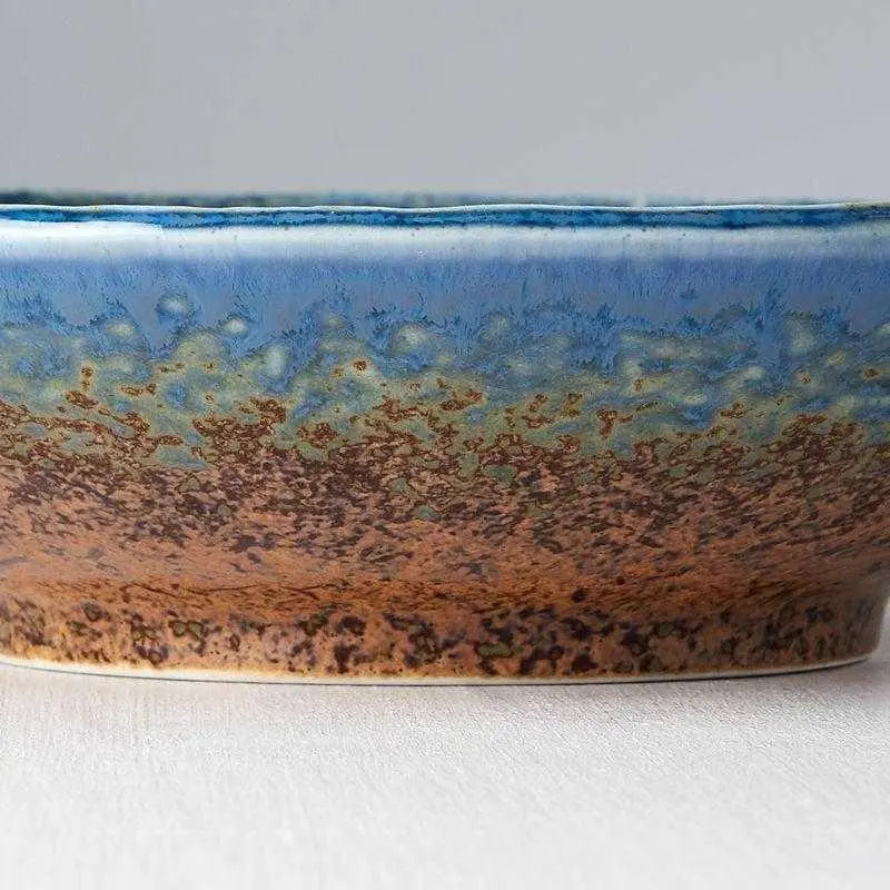 Earth & Sky Large Shallow Bowl Made In Japan Long Way Home