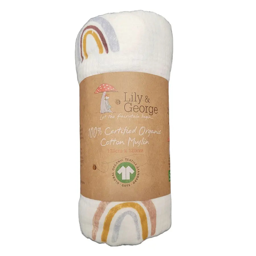 Lily & Organic Cotton Muslin Blanket Long Way Home